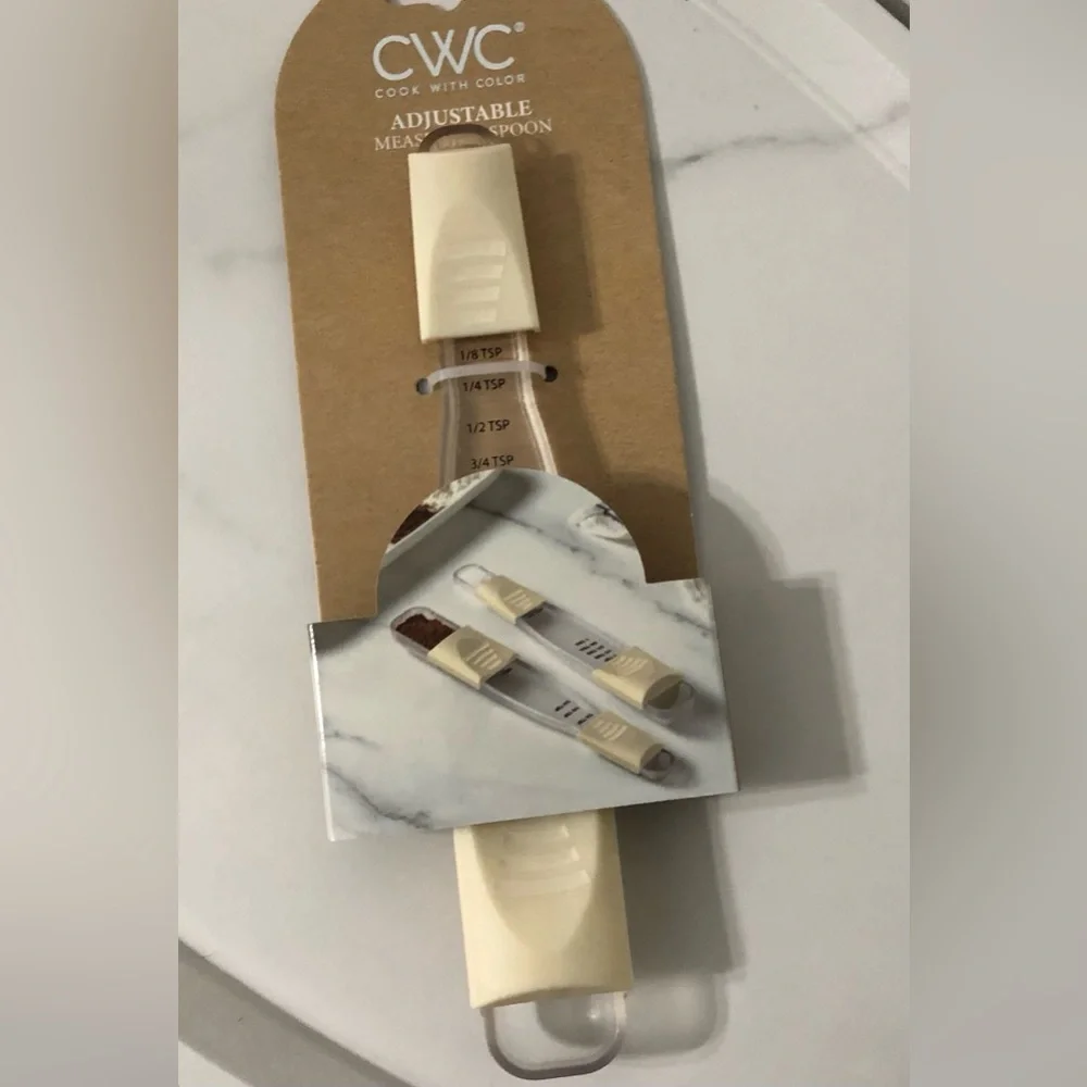 Cream adjustable Measuring Spoon
